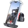 Grefay Supporto Telefono Bici e Moto Antivibrazione | Fissaggio al Manubrio 15-30 mm senza Utensili, Compatibile iPhone Samsung 4,7-7 Pollici, MTB, E-Bike, Monopattino Elettrico