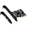 Daniko PCIe 3.0 a USB 3.1 Gen2 Scheda di espansione a doppia porta USB tipo-C 10Gbps ASMedia ASM3142