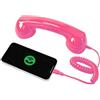 Generic Ricevitore telefonico retrò per telefono, ricevitore per telefoni di tipo C | con Microfono Ricevitore Telefonico per Telefono Cellulare per Videoconferenze Chiamate Chat Aula Casa Scuola Halloween