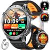 SUNKTA Smartwatch Uomo 1400 mAh grande batteria 1,7 HD Bluetooth chiamate Orologio intelligente per iOS Android 100+ modalità Sportive fitness,Monitoraggio della salute,sonno,contapassi,Arancione