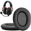 kwmobile 2x Cuscinetto Cuffie Compatibile con Kingston HyperX Cloud II 2 / Cloud III 3 / III S / 3S Pad - Cuscinetti Ricambio Cuffie Over Ear Simil Pelle - nero