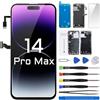 DGSCSMY Schermo di ricambio per iPhone 14 Pro Max con auricolare LCD da 17 | Display Digitizer Sensore di Luce Ambiente 3D Touch Assemblea Completa Riparazione Sensore di prossimità Strumenti Kit A2894