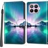 PHINIENLAND Cover per Xiaomi 17T custodia portafoglio Aurora | 3 scomparti carte, 1 tasca banconote, Chiusura magnetica, Supporto, Pelle PU flip cover per Xiaomi 17T