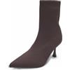 MISSCAI Stivaletti Donna alla Caviglia Stivali con Tacco 7 cm Pull On | Tronchetti da donna, boots tomaia in mesh elastico, suola flessibile antiscivolo, tacco a svasato sottile