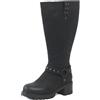 OHC Stivali donna polpacci larghi 3XL biker borchiato, Lime