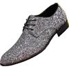 Generico 2026 Eleganti Scarpe Eleganti con Lacci Lucidi in Stile Mocassino per Occasioni Formali e di Lavoro