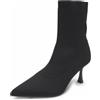 MISSCAI Stivaletti Donna alla Caviglia Stivali con Tacco 7 cm Pull On | Tronchetti da donna, boots tomaia in mesh elastico, suola flessibile antiscivolo, tacco a svasato sottile