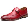 DAO-UPPSE Mocassini da uomo con cinturino singolo e fibbia, scarpe eleganti for matrimoni formali nei colori nero rosso giallo