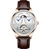 B BINGER Orologi automatici dual-time Clown fase lunare Ailang serie uomo orologio da polso