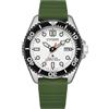 Citizen BN0265-00A Promaster Marine Eco-Drive Orologio da uomo 40 mm | Orologio solare con vetro zaffiro, quadrante bianco, cinturino in silicone verde e impermeabilità 20 ATM
