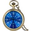 Fogitbok Orologi da tasca vintage al quarzo da uomo con catene, orologio da tasca analogico per donne, regali per papà/nonno regali per lui per compleanno