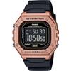 Casio Serie W-218HM Orologio Digitale da Uomo Nero/Oro | Illuminatore LED | Batteria 7 Anni | Sveglia | Cronografo | Calendario Automatico | Moderno