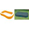 Intex Rettangolare, Arancione 57181 Piscina Family Mandarin, 229 x 147 x 46 cm & 58412 Copripiscina Family, 305 x 183 cm