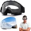 Giutsaull Occhiali da moto e da sci, anti-appannamento e protezione UV | Occhiali da neve compatibili con casco, occhiali sportivi per sci, moto, bicicletta, pattinaggio