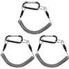 NIYANGLE 3 Pezzi Cordino da Pesca Retrattile in Acciaio Nero | Spirale di Sicurezza in Pvc, Clip a Moschettone, per Canne e Cassette, Uso Outdoor