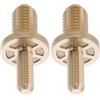 PAMINGONO 2 Pezzi Vite in Ottone 1/2' per Prolunga Stecca da Biliardo | Finitura Lucida Color Oro, Installazione Semplice, per Club e Sale Giochi Domestiche, Ricambio