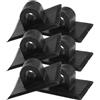 UKCOCO 6 Pezzi Supporto Motore per Kayak, Staffa di Montaggio PVC Nero | Fissaggio per Superfici Orizzontali e Verticali, Bordi Lisci, Accessorio per Kayak e Gommone Gonfiabile