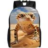 Tamiger Zaino da campeggio a doppia spalla con stampa geco leopardato | Zaino da viaggio leggero unisex per uso quotidiano, lavoro, viaggi di lavoro, sport, adatto sia
