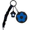 Seven Portamonete Inter a Forma di Pallone con Portachiavi e Chiusura con Zip, in Silicone, Charm in Gomma a Forma di Maglietta con Logo, Cordino Bicolore, Accessorio per Chiavi, Idea Regalo