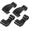 SAFIGLE 4 Pezzi Gancio J per Kayak in ABS Nero Foro a Vite | Corde Elastiche e Organizzazione Attrezzatura, Installazione Semplice, Adatto a Campeggio e Paddle Board