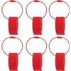 SOESFOUFU Set 6 Clip Porta Dischi Volanti Rossi, Morsetti in Plastica e Metallo con Cavo Rimovibile, Accessori Portatili Leggeri per attività all'Aperto e Organizzazione Quotidiana