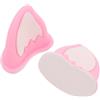 Alipis Decorazione per Casco Moto Orecchie di Gatto Rosa e Bianche | PP Autoadesivo, Rimozione Rapida, per Casco Snowboard, Look Personalizzato e Visibile