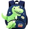 Generisch Zaino a forma di dinosauro per asilo, scuola materna, con guinzaglio di sicurezza regolabile, bagaglio leggero per bambini, borsa per la scuola con robusta chiusura lampo, schienale imbottito, verde