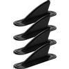 DIYEAH 4 Pezzi Pinna Piccola per Tavola da Surf, Ricambio PVC Nero per | Profilo Completo Slot Ampio e Punta Curva, Installazione Rapida, Trasporto Facile, per Canoa
