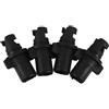 SAFIGLE 4 Pezzi Adattatore Valvola Gonfiabile, Filettatura 2cm, Nero | Plastica, Tenuta Elevata e Kit Portatile, Setup Rapido in Campeggio, per Tavole e Barche Gonfiabili