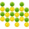 ULTECHNOVO 24 Pezzi Palline da Golf Colorate in Plastica PE | Verde e Giallo, Leggere e Facili da Seguire, per Spazi Ridotti e Allenamento All'aperto