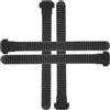 YARNOW 4 Pezzi Fibbia Chiusura Pattini a Rotelle Sostituibile in PVC Nero | Cinturino per Pattini Rotelle, Fascette Chiusura Pattini, Copripunta Pattini a Rotelle, Viti Incluse Stile Casuale