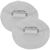 DIYEAH 2 Pezzi Acciaio Inox per Kayak Gonfiabile e Canoa, Bianco | PVC Finitura Lucida, Fissaggio Rapido per Cinghie Sedile e Tavole Sup, per Sostituire Parti Rotte