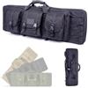 YUlLAN Custodie per Carabine, 95/105/118/140 cm Custodia Doppia per Fucile, Fucile di Canna da Pesca Borsa,Fodero Porta Fucili Imbottito, Resistente e Impermeabile, per Conservare Braccia,Black-55in/140cm