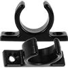 DIYEAH 2 Pezzi Porta Pagaia Pratico per Kayak, Supporto Oar Nero in Nailon | Montaggio Rapido, Mani Libere in Navigazione, Adatto a Pagaie da 32mm e Aste, per Kayak e Acque Interne