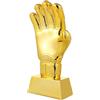GALPADA Premio Guanto Portiere Calcio Dorato in ABS per Premi Squadra | Effetto Lucido Metallico, Forma Guanto Originale, Tavolo Espositivo, Targhetta o Incisione Disponibili