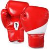 VOSAREA Guanti da Boxe per 3-10 Anni, Allenamento e Pratica | EVA e Pu, Fori Traspiranti e Chiusura a Strappo, Imbottitura Ampia, Rosso e Blu
