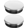 TOYANDONA 2 Pezzi Coprimozzo per Ruota di Barca in Acciaio Inox Argento, Copertura Centro di Sterzo Marino per Albero Sterzo e Timone Barca, 64mm, Uso Marino