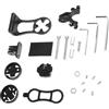 Alipis Supporto Manubrio Bici per Ciclocomputer, Staffa Estesa Multiuso | Bici da Strada e Mountain Bike, Abs Lega di Alluminio Gomma, Colore Nero