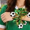 FACAIIO Set di 4 corsetti da polso da calcio, in PET con filo di ferro, regolabili con fiori e fiori, colore: nero e marrone