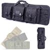 YUlLAN Custodie per Carabine, 95/105/118/140 cm Custodia Doppia per Fucile, Fucile di Canna da Pesca Borsa,Fodero Porta Fucili Imbottito, Resistente e Impermeabile, per Conservare Braccia,Black-37in/95cm