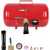 Peviasot Gomme Booster 40L, compressore d'aria per auto con valvola di sicurezza, max. 10 bar, per auto, camion, trattori e altro ancora, colore rosso, accessori inclusi