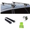 CLICK & GO COMPATIBILE CON MITSUBISHI Pajero Pinin SUV per anno 2000 BARRE PORTATUTTO 124CM PER TETTO AUTO CON REALING ALTI OMOLOGATE BARRA PORTABAGAGLI IN ACCIAIO PORTATA 100KG