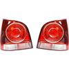 FZCSIMR Fanale Posteriore Paraurti Posteriore Per VW Per Polo 9N 9N3 Hatchback | 2005-2010 Alloggiamento Lampada Arresto Freno Luci posteriori(Coppia rossa)