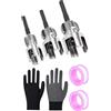 Generic Kit di riparazione per tubi con nastro sigillante e guanti, strumento di taglio per filettature per tubi da 1/2 e 3/4 e 1 pollice PVC/plastica per impianti idraulici