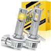 BMT xms H27W 881 H27W/2 LED Lampadina, 20000LM 400% Più luminosità Giallo ambra 3000K 881 fendinebbia a LED, dimensioni mini 1:1 Plug and Play, 2 Pezzi