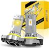 BMT xms PSX24W/H16EU 5202 LED Lampadina, 20000LM 400% Più luminosità Giallo ambra 3000K 2504 fendinebbia a LED, dimensioni mini 1:1 Plug and Play, 2 Pezzi