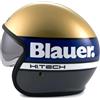 Generico Casco Moto Blauer PILOT 4.0 HT Oro Blu Grigio Lucido Omologato ECE 22.06