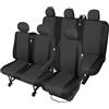 Accesorionline Set di coprisedili per auto a 6 posti, su misura, per Renault TraficNissan PrimastarOpel Vivaro 20012014 con sedile a fila posteriore apribile, coprisedile per guidatore
