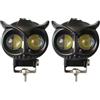 Generico Faro Per Moto A LED - Faretti Impermeabili Regolabili Torce Elettriche | Lampadina ausiliaria per faro a LED per gufo per motocicletta per camion Bici da strada ATV Barca Guida notturna Strade di mo