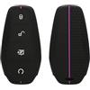 kwmobile Custodia Coprichiave Compatibile con BYD Atto 3 / Sealion / Han / Tang / Dolphin/Seal Cover - Copri Telecomando Chiave Auto - Copri Chiavi Macchina nero / viola